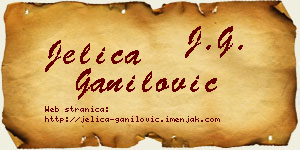 Jelica Ganilović vizit kartica